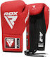 RDX Boxhandschuhe Leder für Kampf Rot