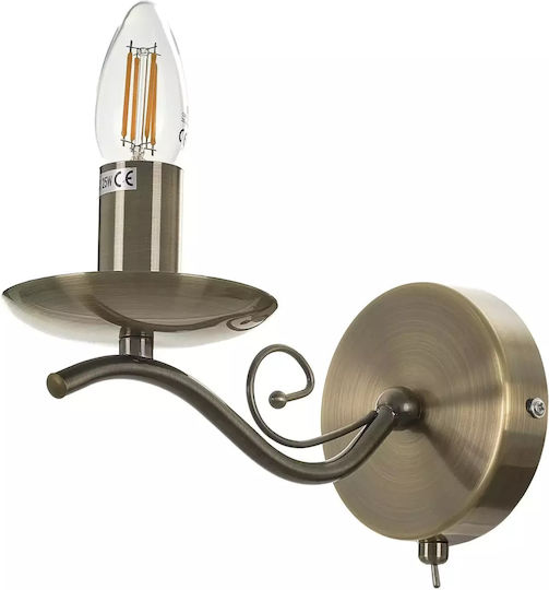 Lamp Wall with Socket E14 Bronze