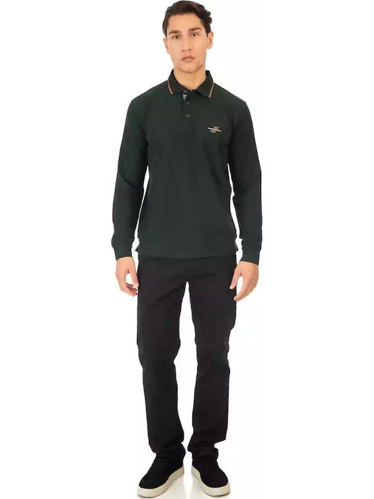 Polo Langarmbluse Forest Green