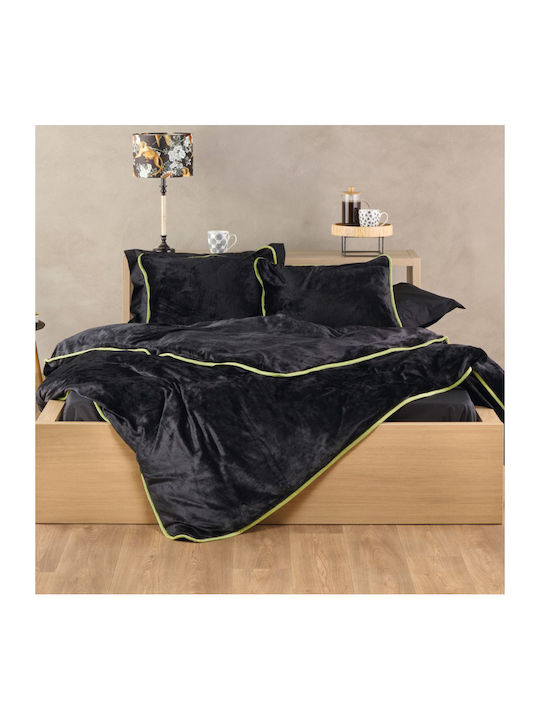 Kentia Παπλωματοθήκη King Size 260x240 Ivanna 30 Black