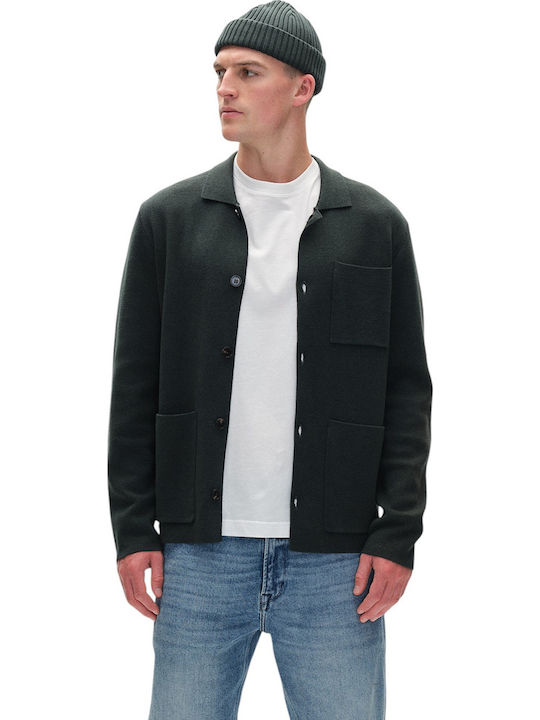 Gabba Men's Knitted Cardigan with Buttons Green