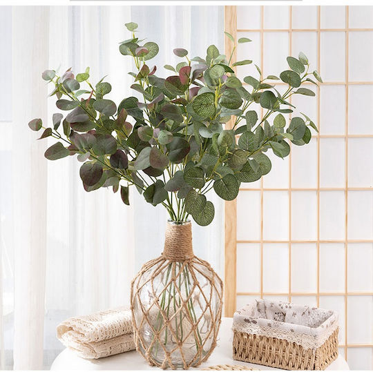 Künstlicher dekorativer Zweig Eukalyptus Grün 68cm