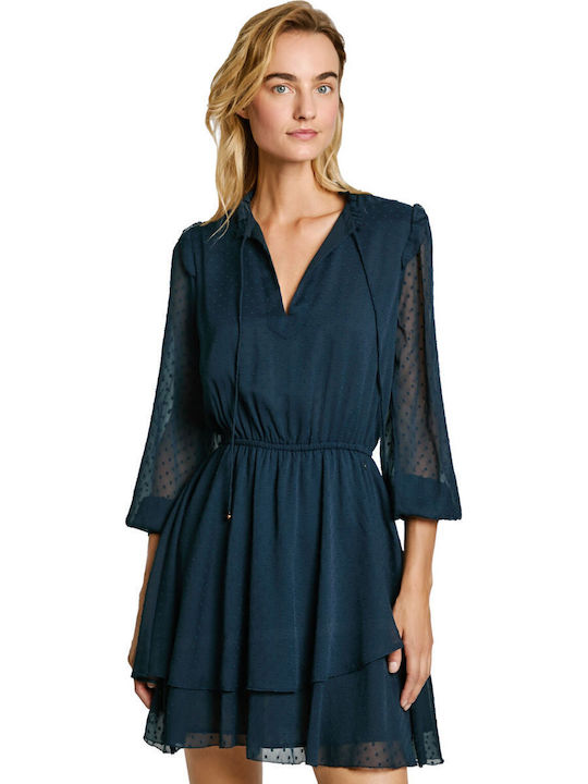 Pepe Jeans Otto Лятна Mini Рокля Dulwich Син