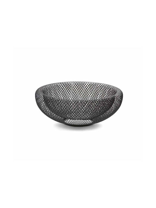 Homestyle Φρουτιέρα Μεταλλική Μαύρη 29x10.5εκ.