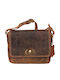 Leder Damentasche Schultertasche Braun
