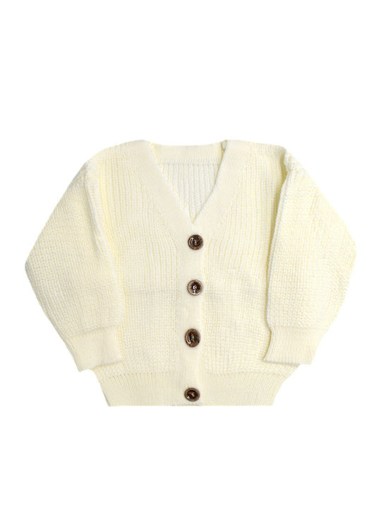 Kinderstrickjacke Gestrickt Ecru