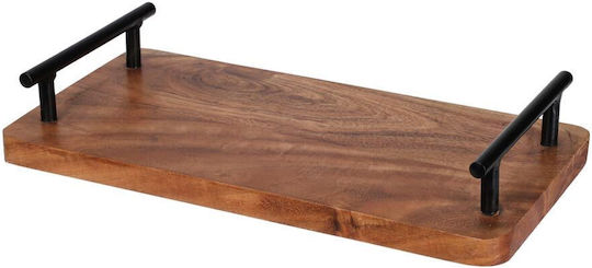 Holz Rechteckig Serviertablett mit Griffen in Braun Farbe 30x15x5cm AT9300044 1Stück Holz Rechteckig Serviertablett mit Griffen in Braun Farbe 30x15x5cm AT9300044 1Stück