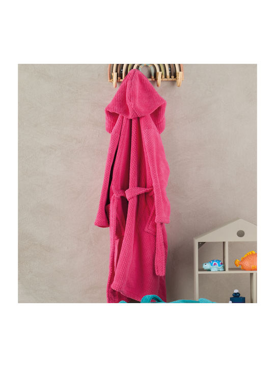 Kentia Halat de Baie pentru Copii Jump 14 Fuchsia Roz cu Glugă