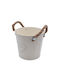 Uncle George Planter Metal Beige 13x13cm.
