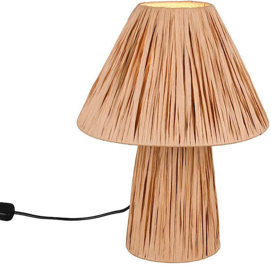 Trio Lighting Tischlampe für Fassung E14 mit Braun Schirm und Basis