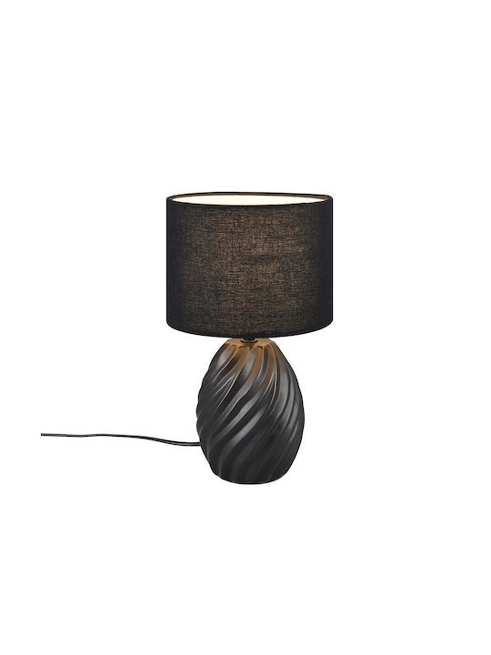 Trio Lighting Κεραμικό Πορτατίφ για Ντουί E14 LED με Μαύρο Καπέλο και Βάση