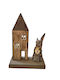 Eichhörnchenhaus Komposition Holz Zement 20x13cm "Kallisti"
