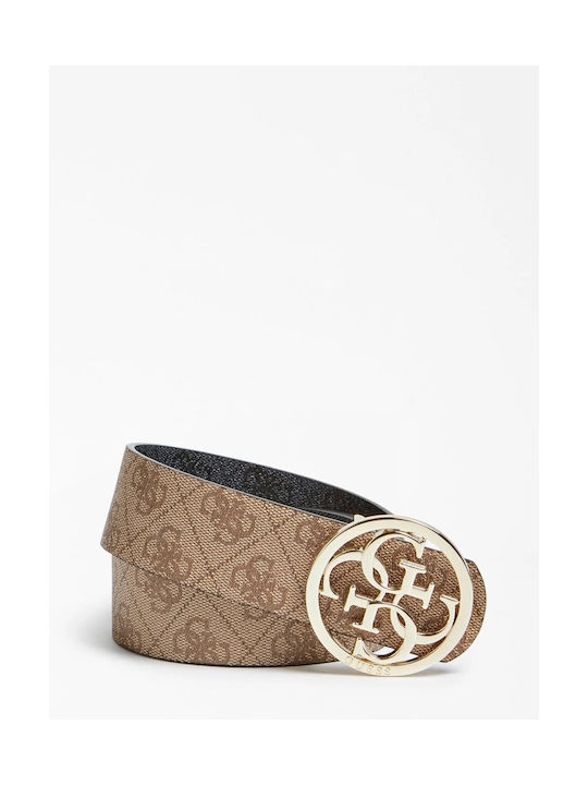 Guess Logo Women's Belt Brown