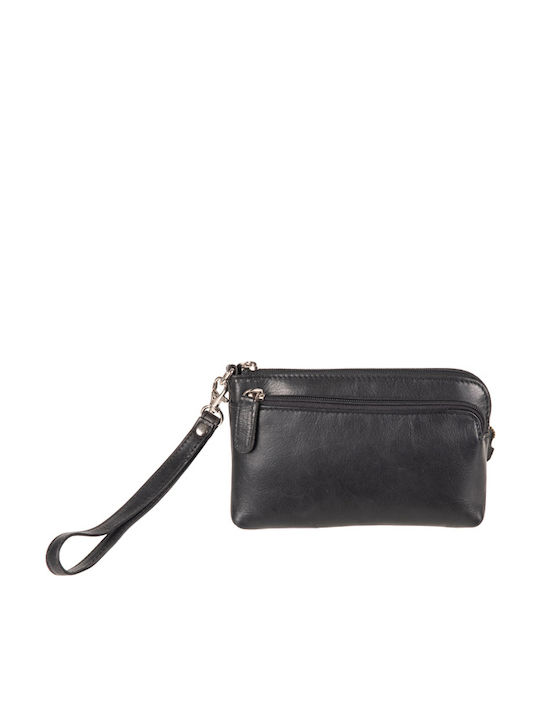 Leder Damentasche Handtasche Schwarz