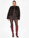 Women's Short Fur Coffee
