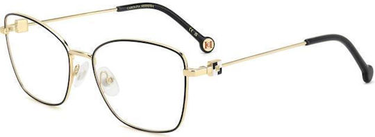Carolina Herrera Metal Eyeglass Frame Butterfly Black Her 0277 I46