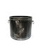 GTMED Metallic Basket Wood Storage Silver