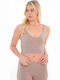 Women's Bra without Padding Brown