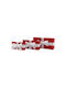 Due esse Set of 3 Decorative Gift Boxes Paper Red-White 30x15x8cm 25x12x6cm 20x10x5cm
