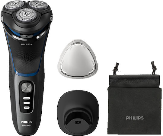 Philips Series 3000 S3344/13 Περιστρεφόμενη Ξυριστική Μηχανή Προσώπου Επαναφορτιζόμενη