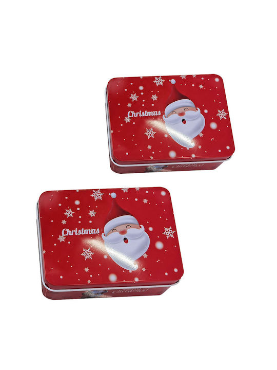 XMASfest Set Christmas Containers Metallic 2pcs