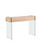 Glasser Wood Κονσόλα Γυάλινη Δρυς Μ110xΠ40xΥ76εκ.
