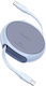 Baseus Ausziehbares USB 2.0 Kabel USB-C männlich - USB-C 100W PD Blau 1m P10368400311-00