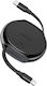 Baseus Подвижен USB 2.0 Кабел USB-C Мъжки - USB-C 100W Захранване PD Черен 1м P10368400111-00