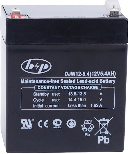 B&P UPS Batterie mit Kapazität 5.4Ah und Spannung 12V PN12889 1Stück