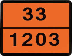 Adr Plate 33-1203 30x40 Cm Petrol Hico