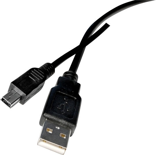Tipa USB 2.0 Cable USB-A male - mini USB-A male Μαύρο 1.8m