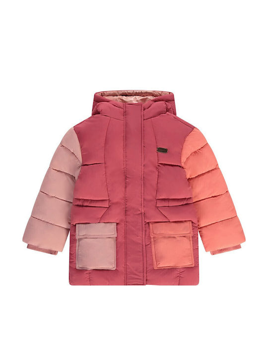 Kinder Steppjacke mit Kapuze Pink