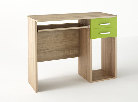 Детско бюро от меламин Oak-Light Green 100x55x80см