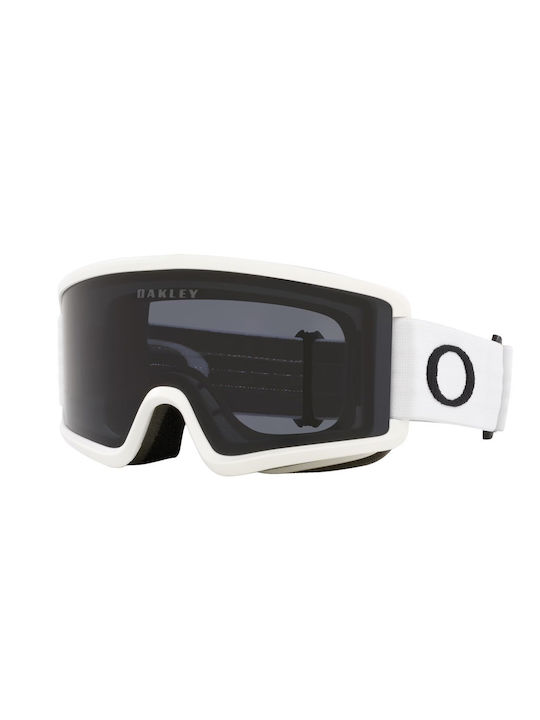Oakley Target Line S Snow Ски & Сноуборд Маска Детска Бял с Леща Димен в Цвят Сив