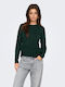 Damen Langarm Pullover Grün