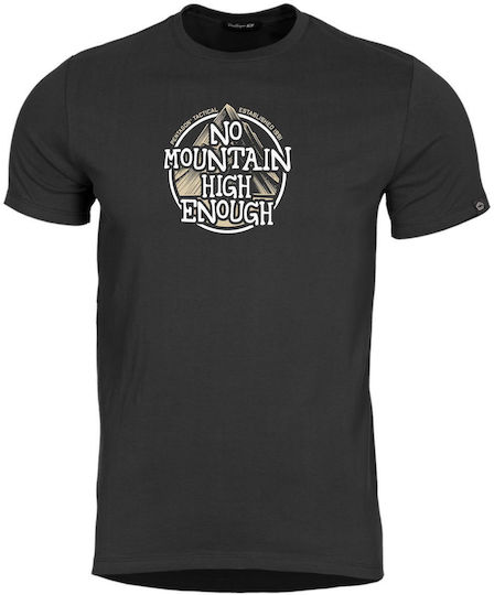 Pentagon Ageron T-shirt NO MOUNTAIN HIGH ENOUGH σε Μαύρο χρώμα