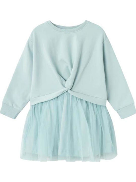 Children's Dress Long Sleeve Tulle Mint