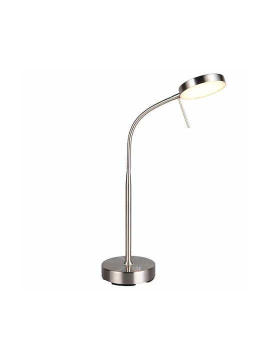 Trio Lighting Επαναφορτιζόμενο LED Φωτιστικό Γραφείου σε Ασημί Χρώμα