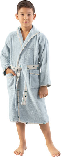 Saint Clair Kids Hooded Bathrobe Sky Saint Clair Kids Hooded Bathrobe Sky