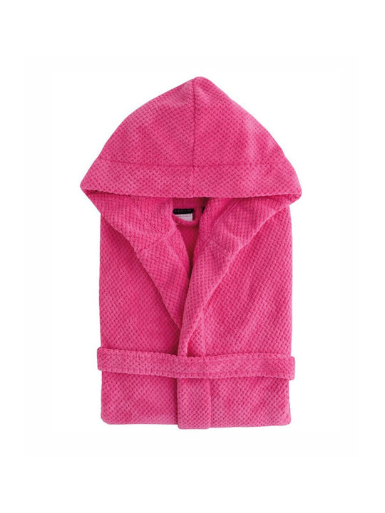 Kentia Women's Hooded Bathrobe Fuchsia 000076506