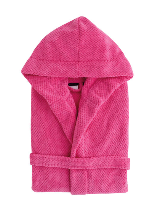 Kentia Jump Bathrobe with Hood in Fuchsia Color...
