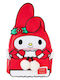 Loungefly My Melody Winter Hello Kitty Kinder Rucksack Rucksack Rot 22.5cmx11.25cmx26.25cmcm Sanrio My Melody Winter Mini