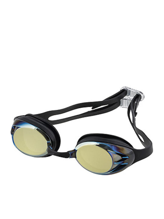 Power Mirror 4156 33 L Black Golden Swim Goggles