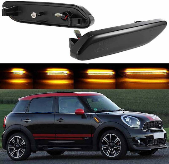 Auto 242859 Seitenblinker Mini Cooper Countryman R60 12-17 Paceman R61 12-17 LED Dynamisch Getönt 2 Stück