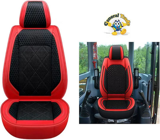 Car Seat Covers Set 4 Pieces Leatherette Nissan Trade Red