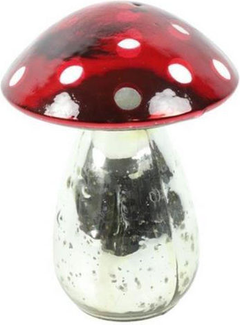 Atmosphera Weihnachtliche Figur Pilz Silber Länge 8cm