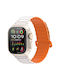 Dux Ducis Armband Kj Nylon Apple Watch 42 44 45 49 mm Silber Orange