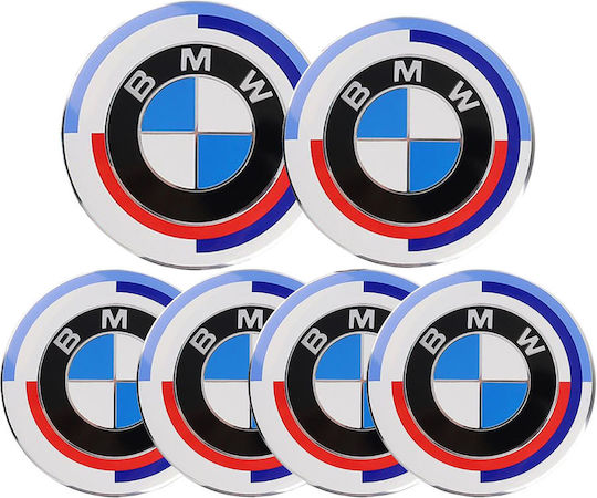 Τάπες Κέντρου Ζάντας 50th Anniversary Bmw 6τμχ