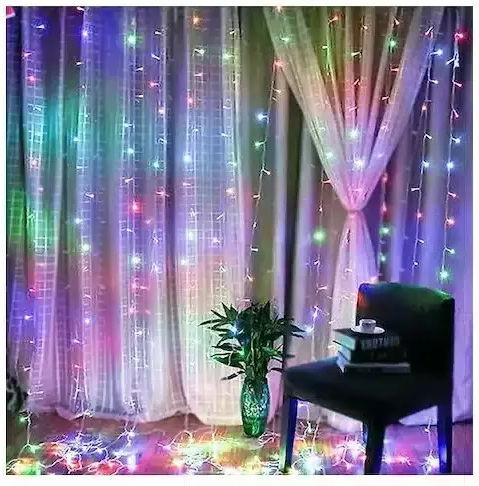 100 Λαμπάκια LED 3μ. x 100εκ. Πολύχρωμα σε Σειρά