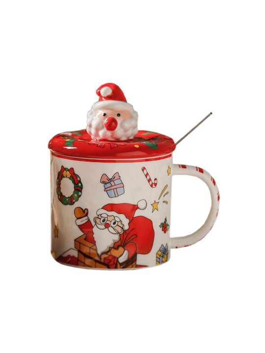 Etoile Christmas Mug Ceramic Red